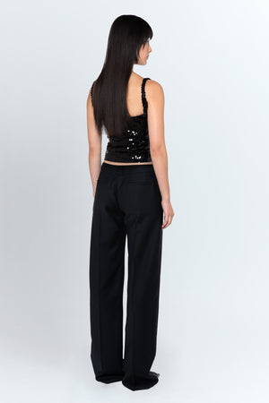 Hornet Tank In Nero Sequin