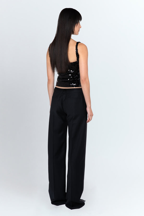 Hornet Tank In Nero Sequin