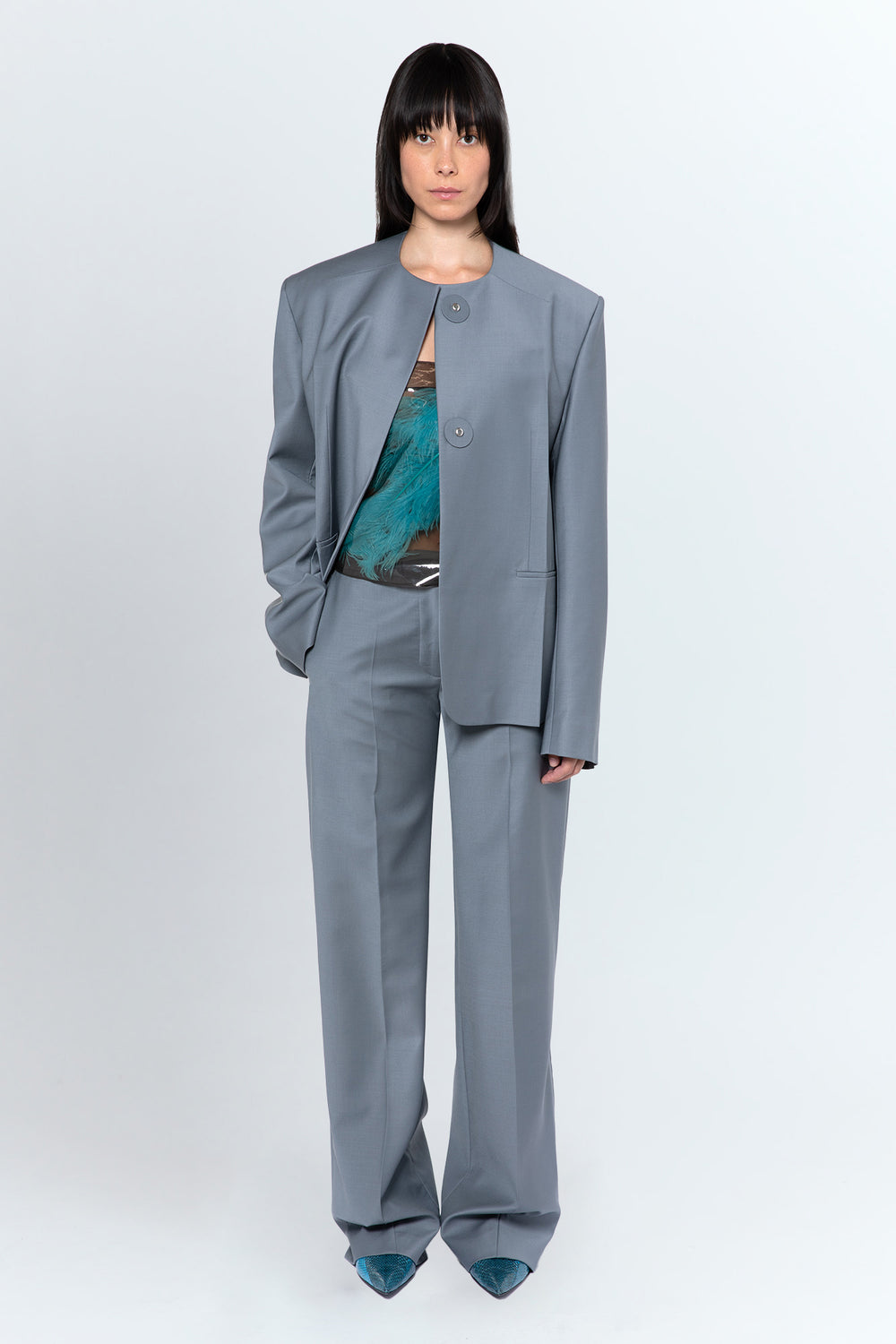 Erra Jacket In Grigio Piombo Tailoring