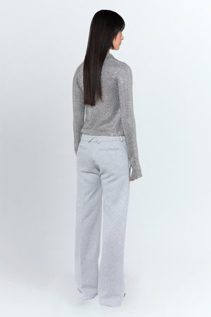 Vitara Embellished Knit Cardigan in Grigio