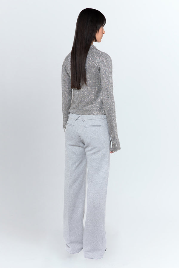 Vitara Embellished Knit Cardigan in Grigio