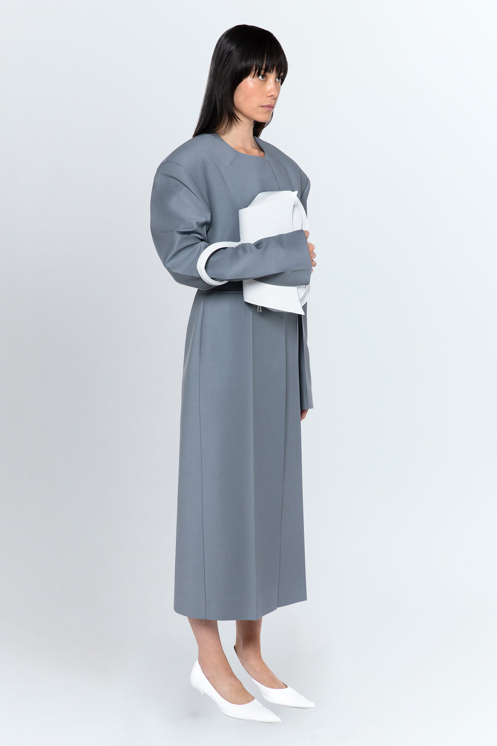 Pertia Coat In Grigio Piombo Tailoring
