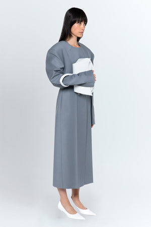 Pertia Coat In Grigio Piombo Tailoring