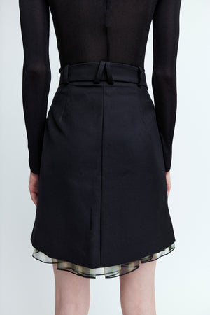 Moss Mini Skirt in Twill Tailoring