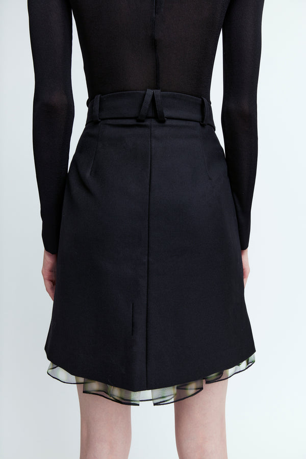 Moss Mini Skirt in Twill Tailoring