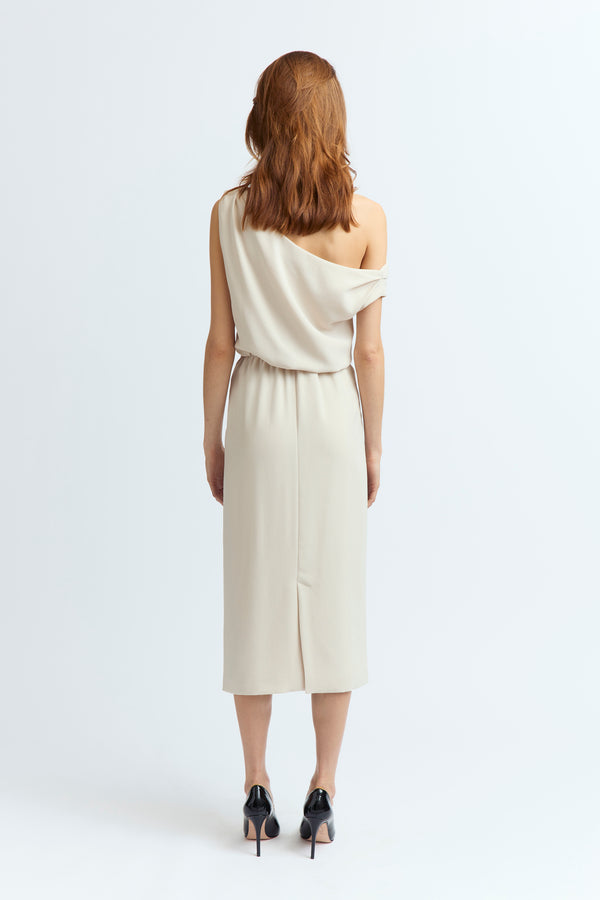 Kira Midi Dress in Crepe