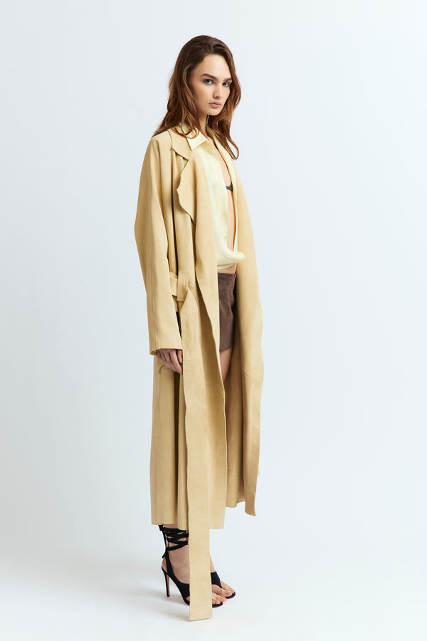 Cinzia Coat in Suede