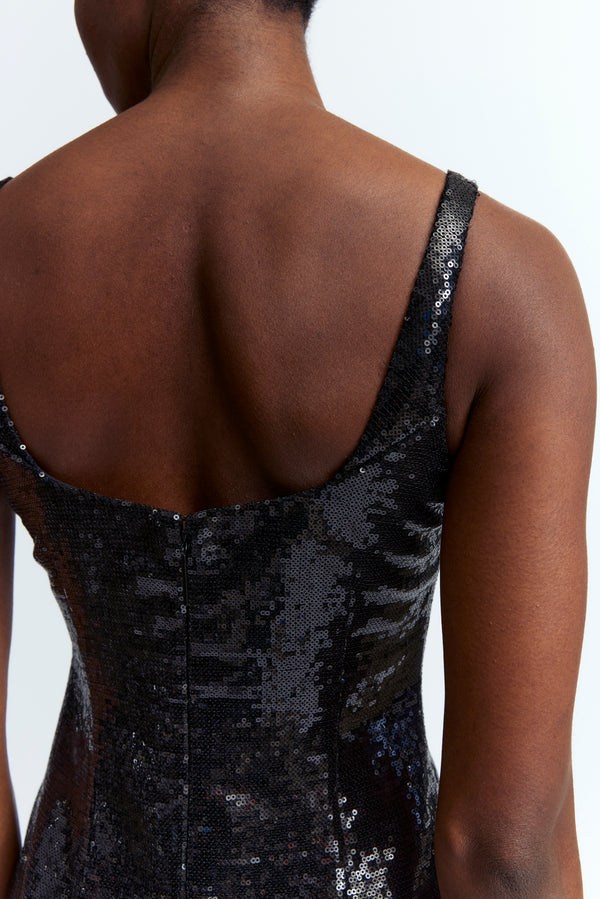 Sior Dress in Linen Sequin