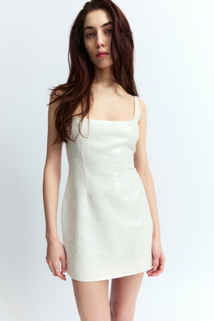 Sior Dress in Linen Sequin