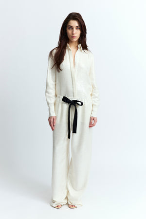 Ima Trousers in Linen Sequin