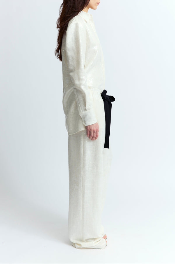 Ima Trousers in Linen Sequin