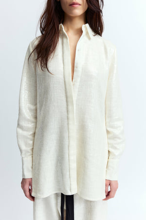 Marley Shirt in Linen Sequin