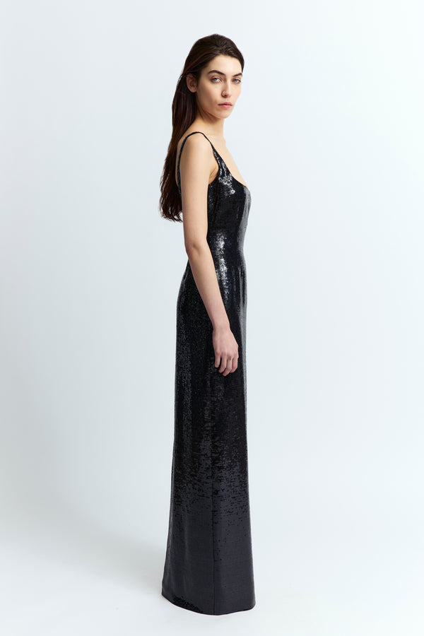 Electra Gown in Linen Sequin