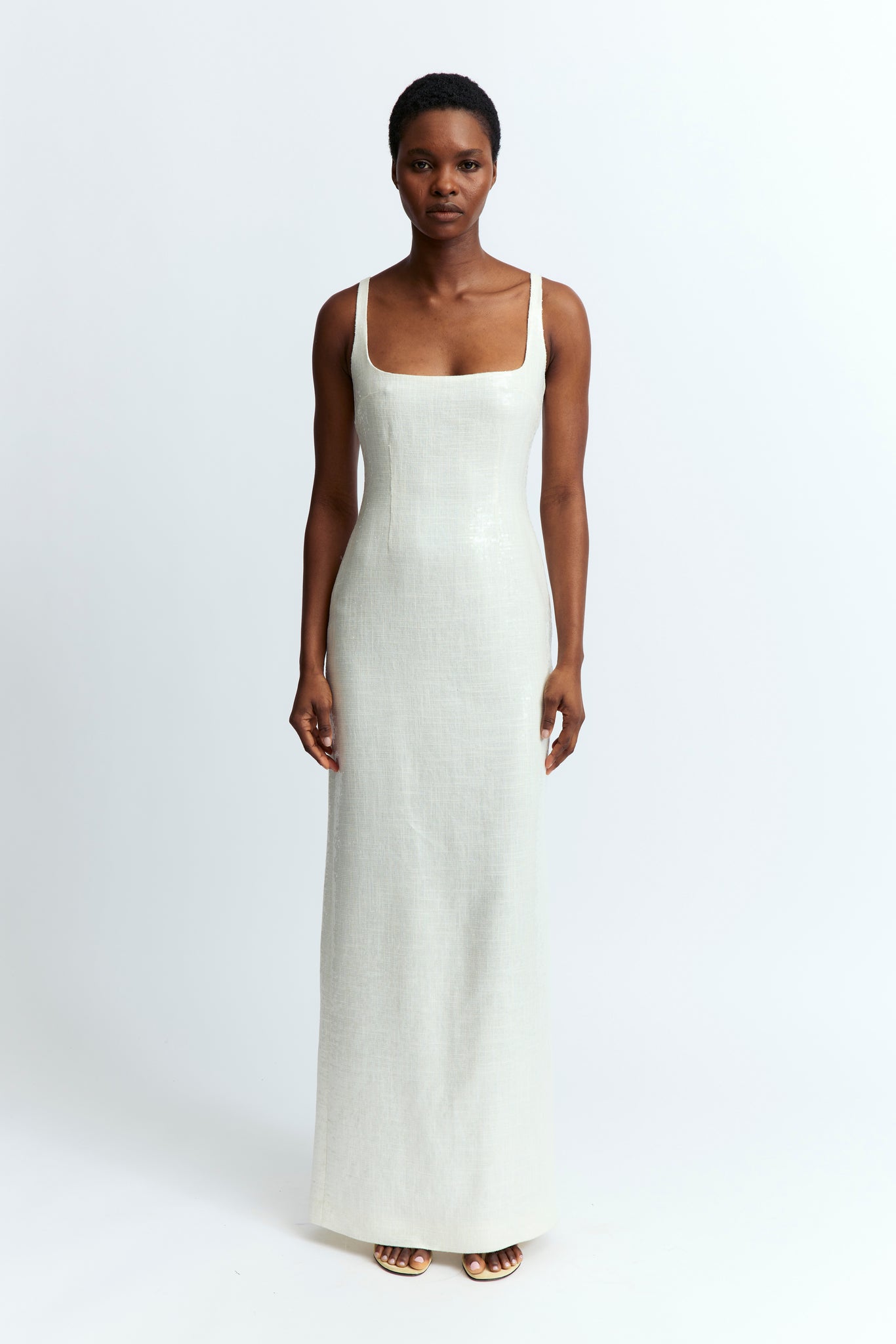 Electra Gown in Linen Sequin