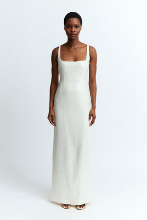 Electra Gown in Linen Sequin