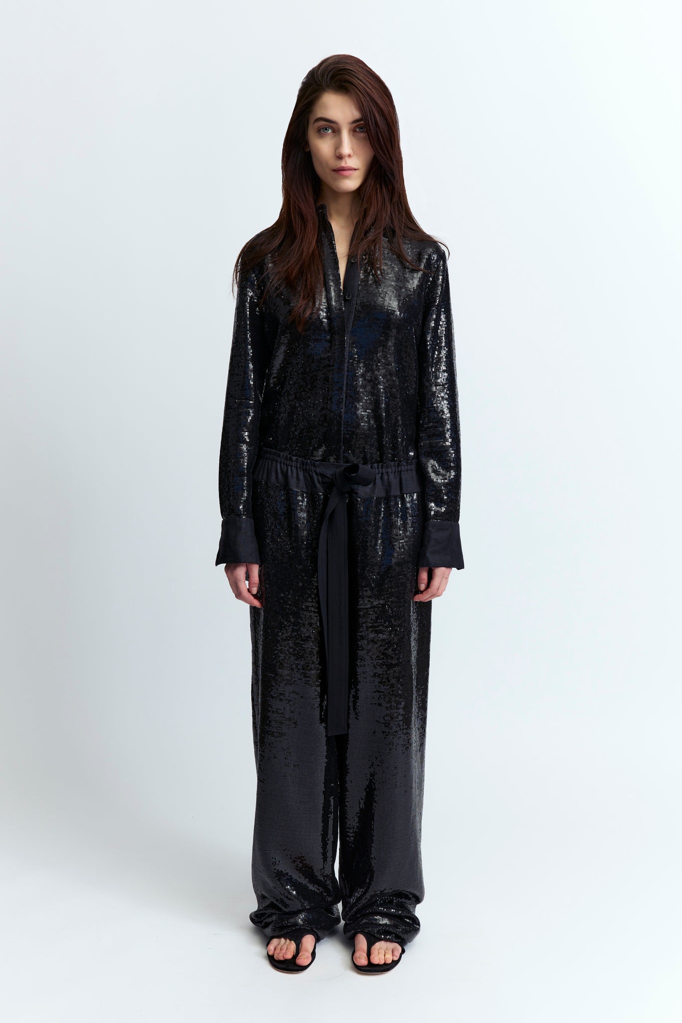 Marley Shirt in Linen Sequin
