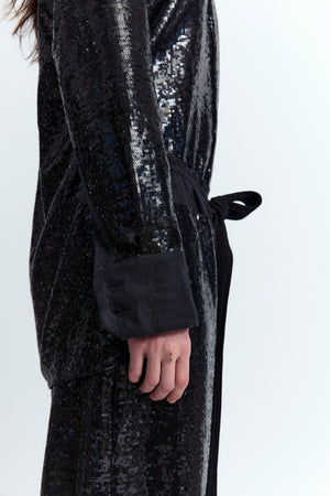 Marley Shirt in Linen Sequin
