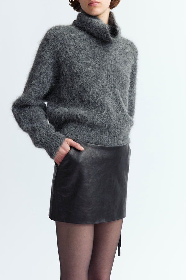 Roll Neck Sephia Jumper in Knit
