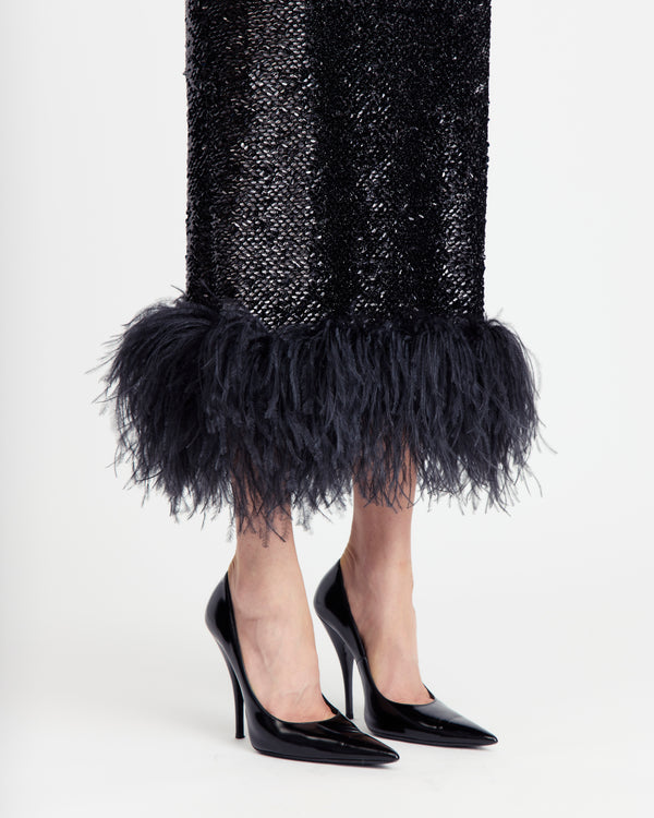 Minelli Midi Dress in Textured Sequin