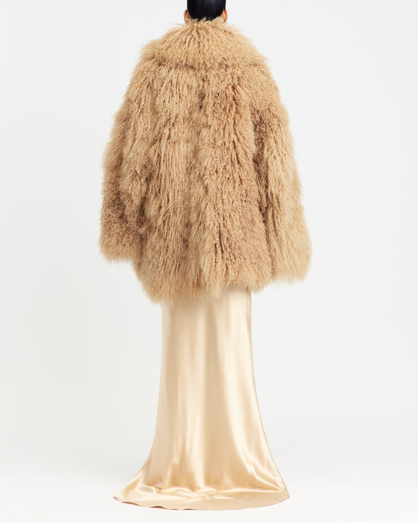 Maryam Coat in Mongolian Shearling