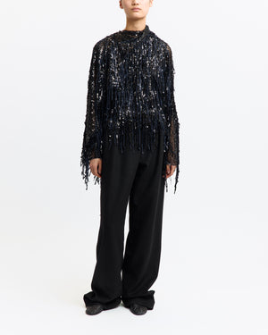 Auro Top in Fringe Sequin
