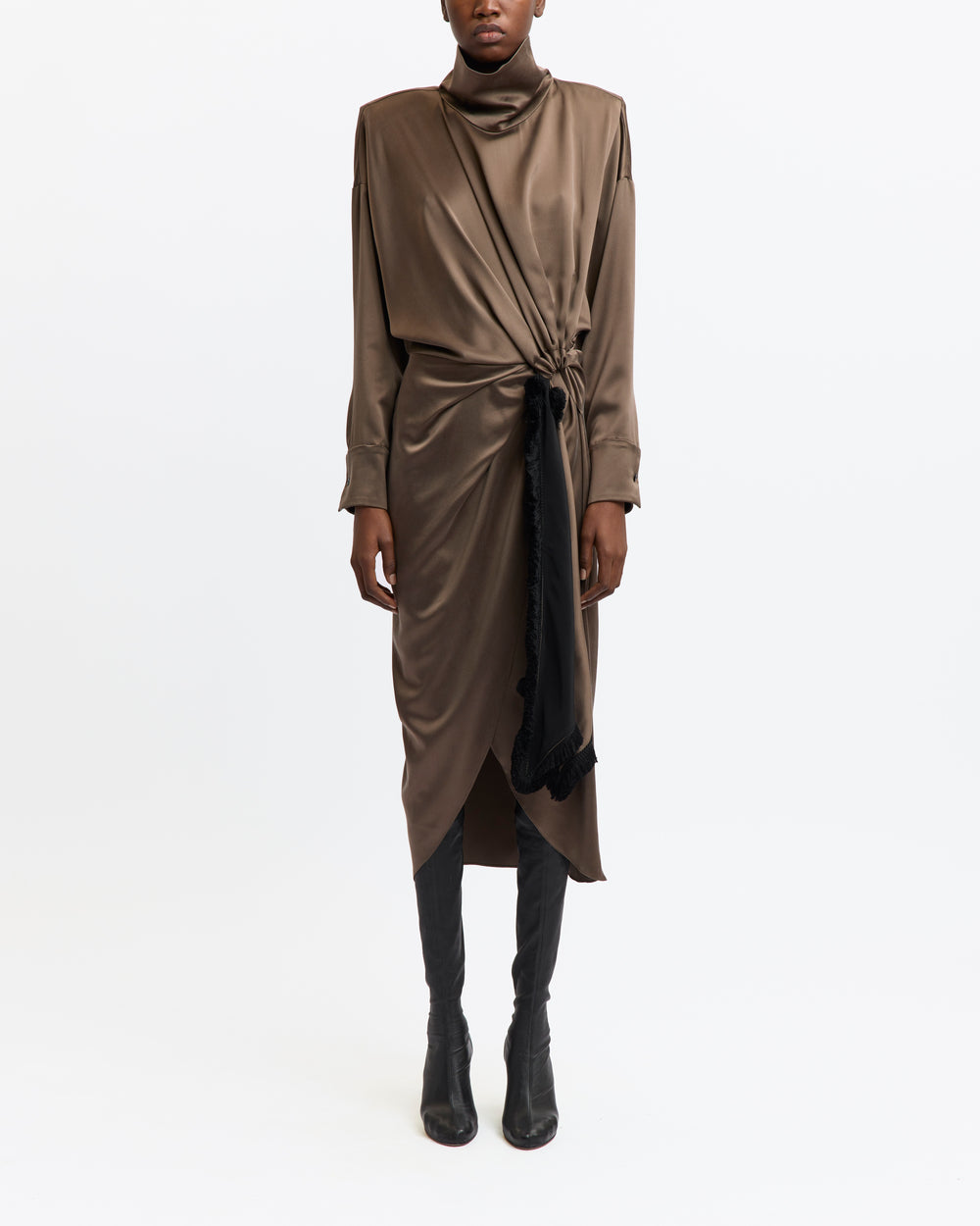 Resia Midi Dress in Silk