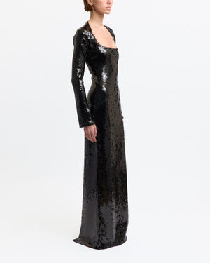 Sesia Gown in Flat Sequin