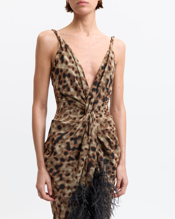 Wye Midi Dress in Printed Chiffon