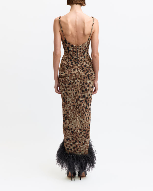Wye Midi Dress in Printed Chiffon