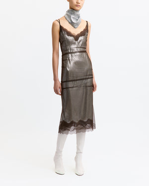 Andrea Midi Dress in Sequin/Mesh