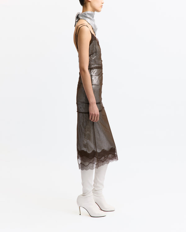 Andrea Midi Dress in Sequin/Mesh