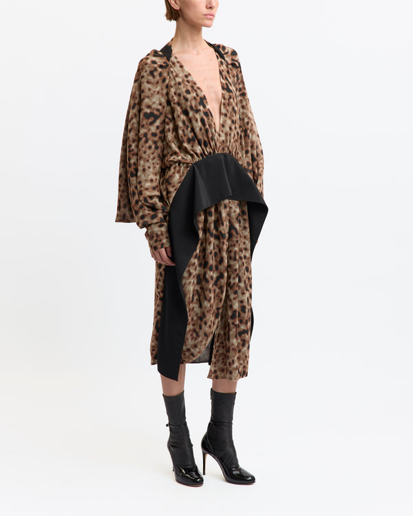 Tilde Midi Dress in Printed Chiffon