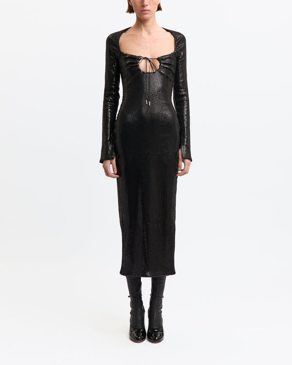 Amiata Midi Dress in Diamond Sequin