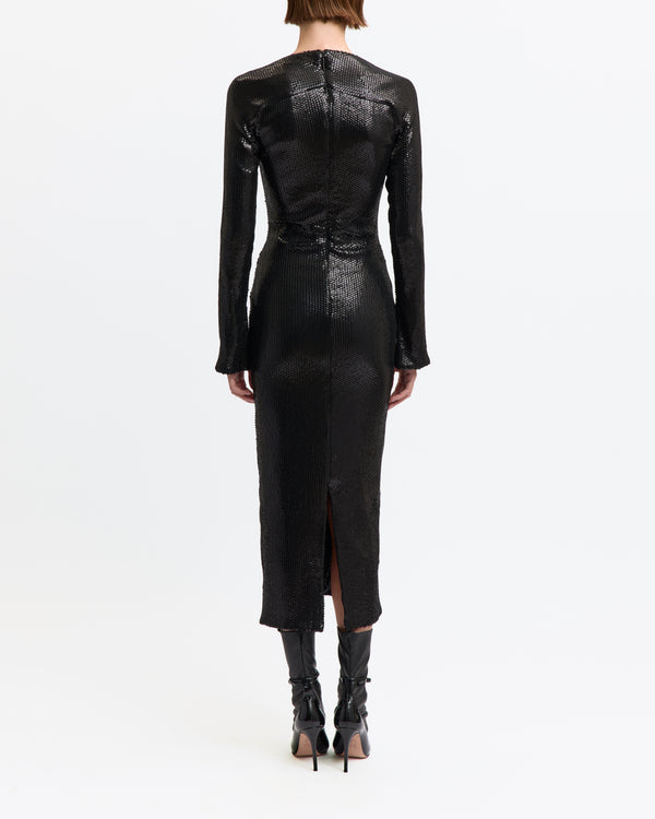 Amiata Midi Dress in Diamond Sequin