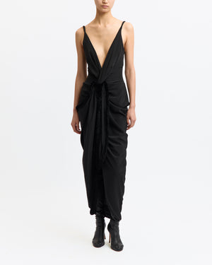Wye Midi Dress in Flat Satin