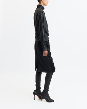 Fortuna Midi Skirt in Silk & Embroidery