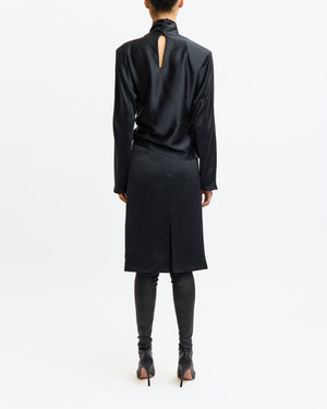 Fortuna Midi Skirt in Silk & Embroidery