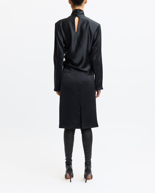 Fortuna Midi Skirt in Silk & Embroidery