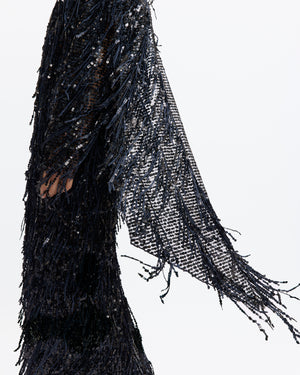 Dia Midi Skirt in Fringe Sequin