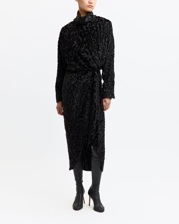 Resia Midi Dress in Devore