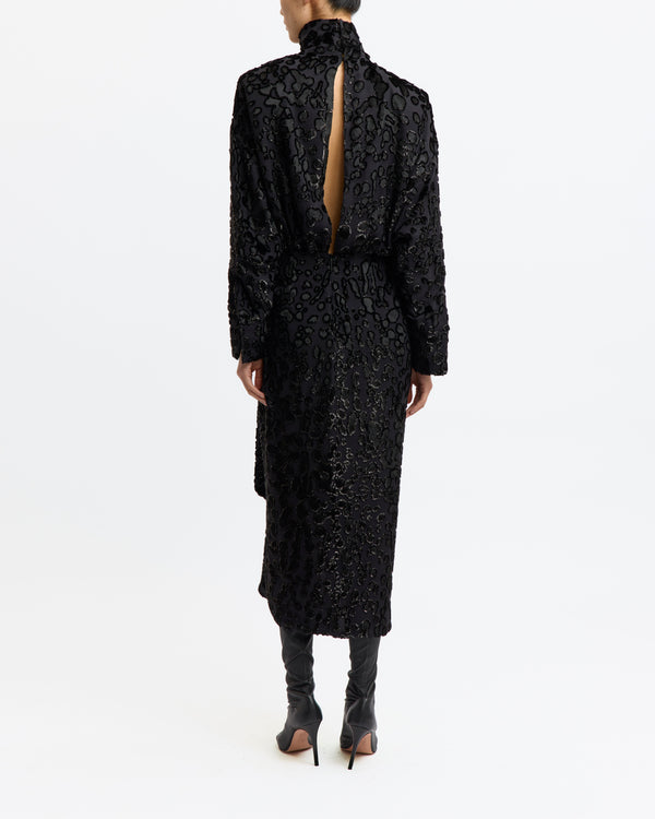 Resia Midi Dress in Devore