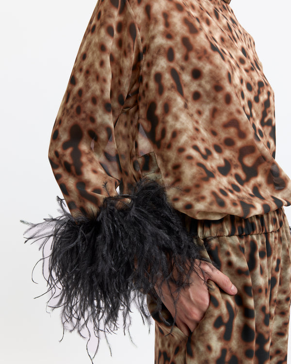 Olyss Top in Printed Chiffon