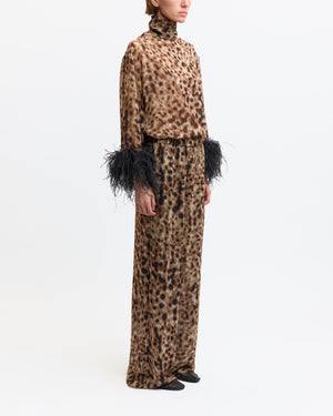 Rocco Trouser in Printed Chiffon