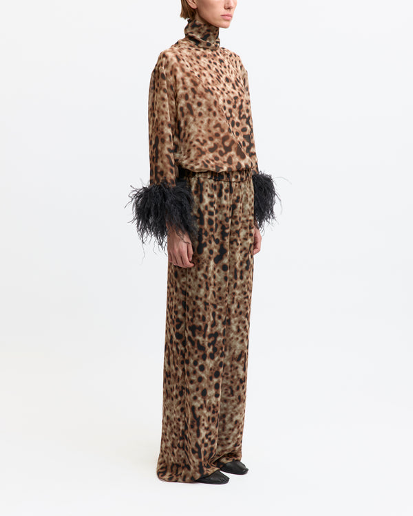 Rocco Trouser in Printed Chiffon