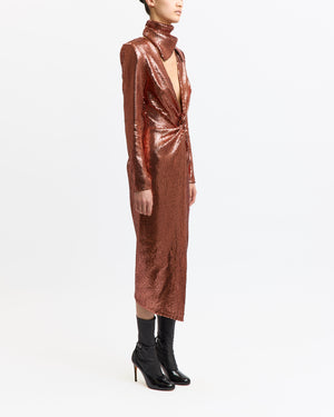 Vesta Midi Dress in Diamond Sequin