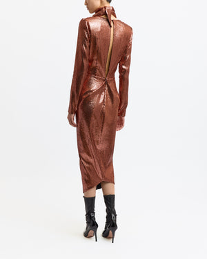 Vesta Midi Dress in Diamond Sequin