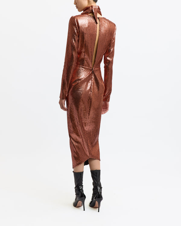 Vesta Midi Dress in Diamond Sequin