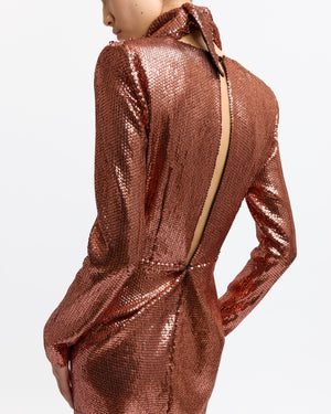 Vesta Midi Dress in Diamond Sequin