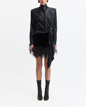 Giaci Mini Skirt in Velvet