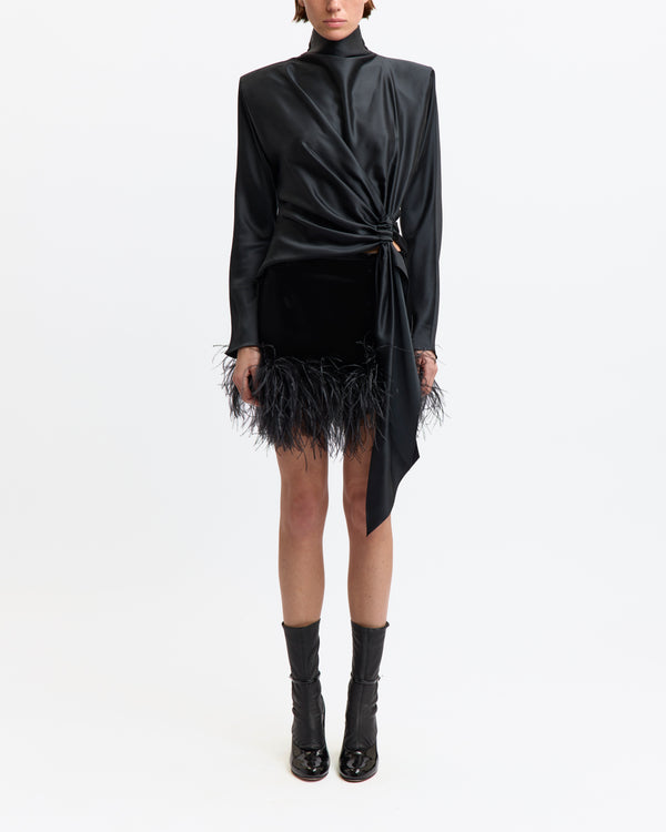 Giaci Mini Skirt in Velvet